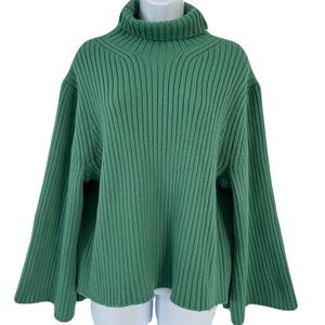 🎖HOST PICK🎖NWOT/ Jason Wu/ Green turtleneck knit sweater/ Size US M